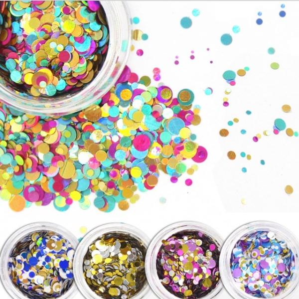 Thanksgiving Occasion 1mm2mm3mm Free Sample Dot Sequins Mix Glitter for Nail Face Body