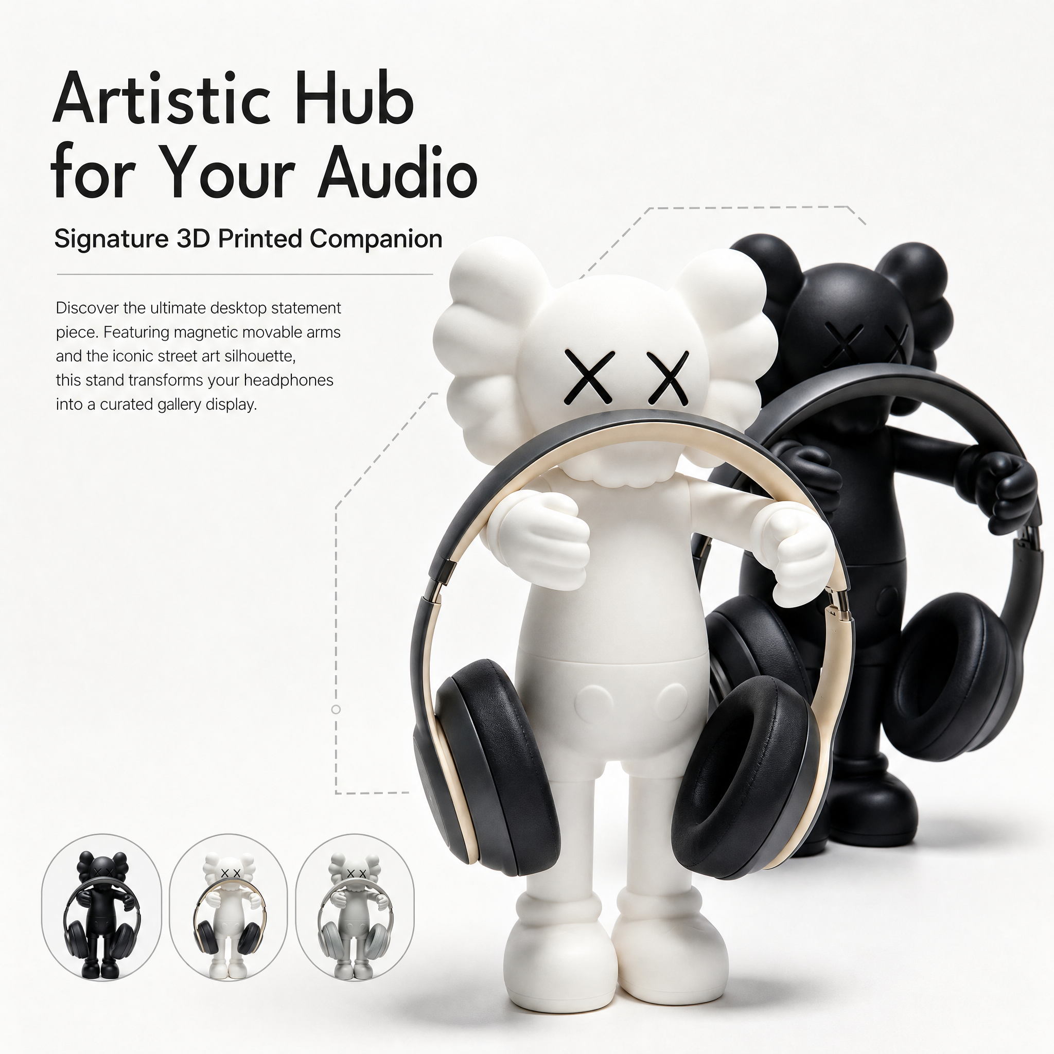 Layer Precision 3d Printing Designs Printed Decorative Headset Holder For Desk