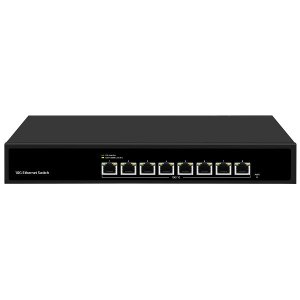 Unmanaged Rack Mounted 10G Ethernet Switch with AC100V-240V Power Input and 1G/2.5G/5G Compatibility