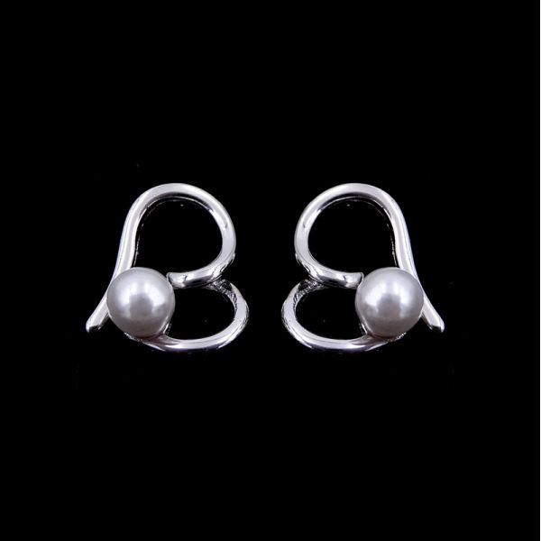 Чистые ювелирные изделия шарма стуб 925 серебряные серег сердца жемчуга для девушек