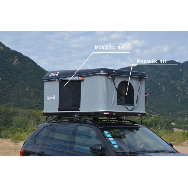 Canvas Fabric Single Layer Mechanically Operated Hard Shell Roof Tent