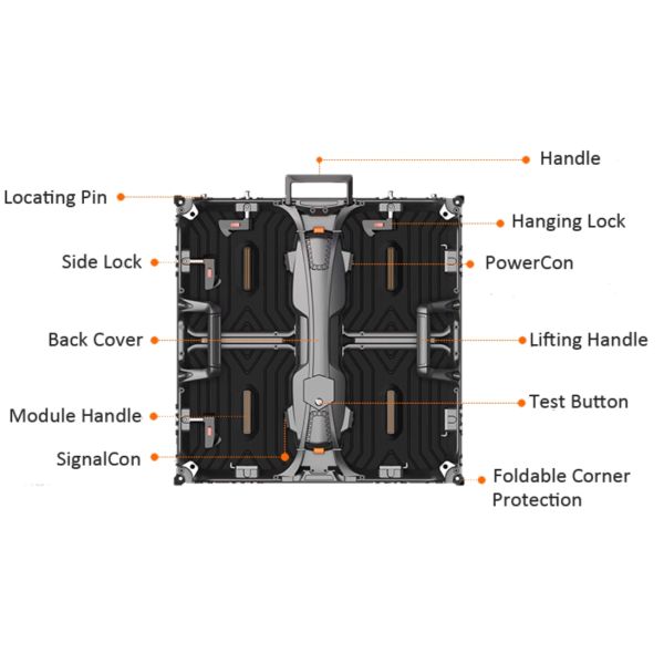 Сплавленный алюминиевый внутренний арендный светодиодный дисплей P2.6mm P2.9mm