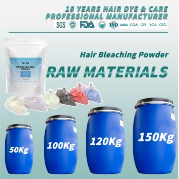 500ml Blue Hair Bleaching Powder Mix At 1:2 Ratio Dust Free OEM Available Factory Wholesale