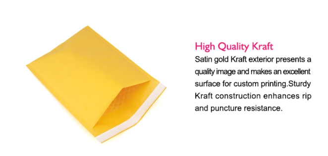 Biodegradable Tamper Evident Self Sealing Kraft Bubble Mailer