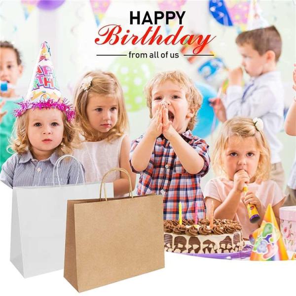 Large Capacity Black Boutique Gift Kraft Paper Shopping Bags Flexo Printing