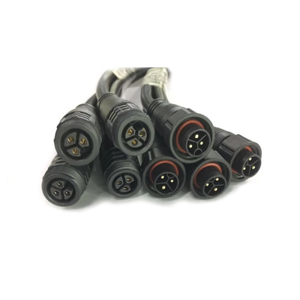 3 соединителя Пин на открытом воздухе водоустойчивых, электрические соединители запирать винта подводные