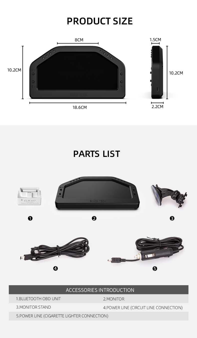 датчик Temp воды цифров экрана LCD корабля 12v для гоночной машины