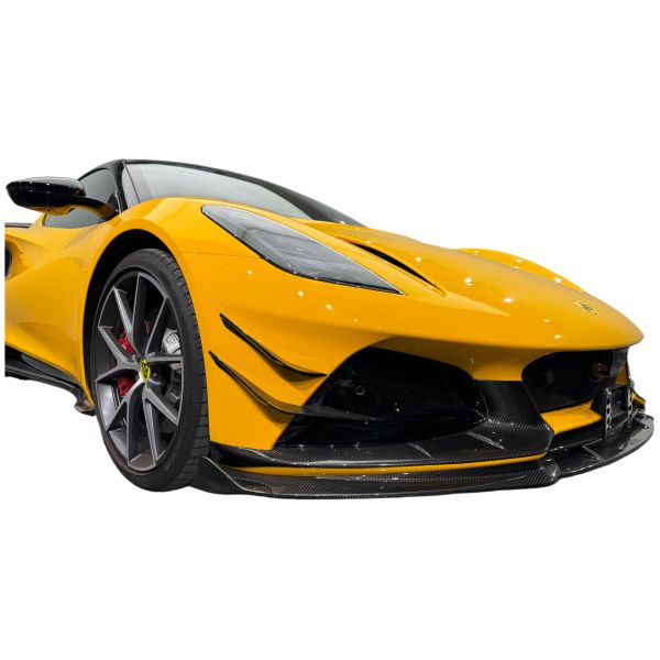 Installation Replacement Add on Top- Dry Carbon Fiber Front Lip Aero Body Kits for LOTUS EMIRA AMANS Design 2021 and up