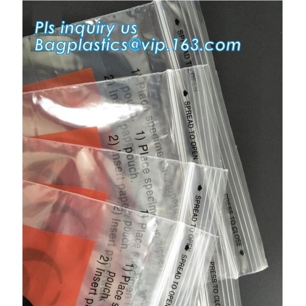 wholesale custom printed ldpe Zip lockk kangaroo pouch plastic zipper bag zip lock biohazard specimen bags with pocket