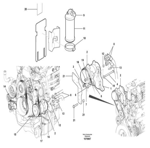 15163859 VOE15163859 Excavatrice à réservoir d'expansion Parties de climatiseur pour Vo-lvo EC250D