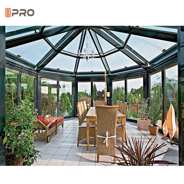 Decore grupos da mobília o Sunroom 14x22 de quatro estações com chaminé