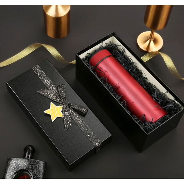 Gelebor Pearlescent Black Cardboard Gift Packing Box For Garment