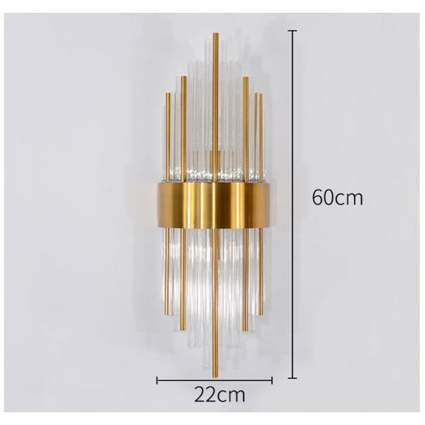 E27 / G9/G4 лампа стены шарика JYL-B1823 роскошная золотая стальная Кристл