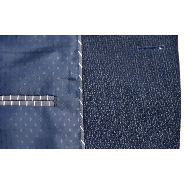 Windproof Fashion Mens Slim Fit Blazer Jackets , Male Blazer Jackets Navy Mix