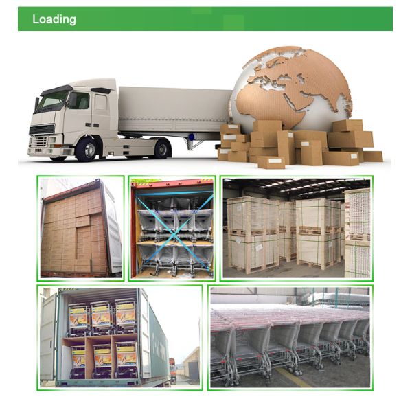 100L European Style Shopping Trolley with CE Certification Metal Supermarket Carts