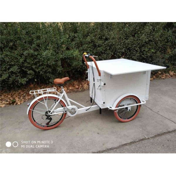 CE Certified 2023 Electric Coffee Tricycle Certificate CE Coffee Bicycle