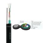 Figura 8 GYTC8S Cabos de fibra óptica auto-suportando 12 núcleo blindado G652D PVC jaqueta de modo único lac