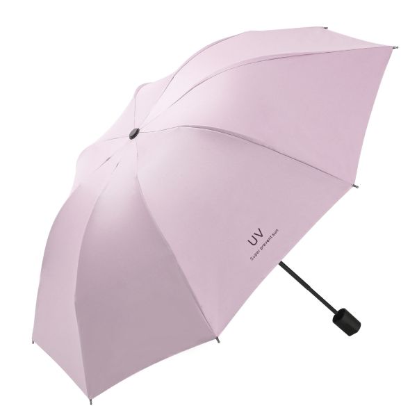 190T Nylon Fabric Three Fold Thick Vinyl Automatic Sunblock Umbrella for Child Safety