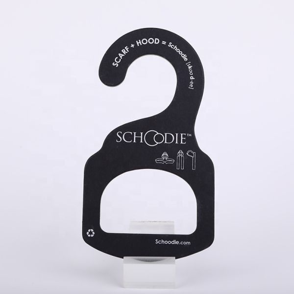 Colgador de cartón biodegradable FSC para chales, perchas de papel para bufandas, multifunción, venta al por mayor