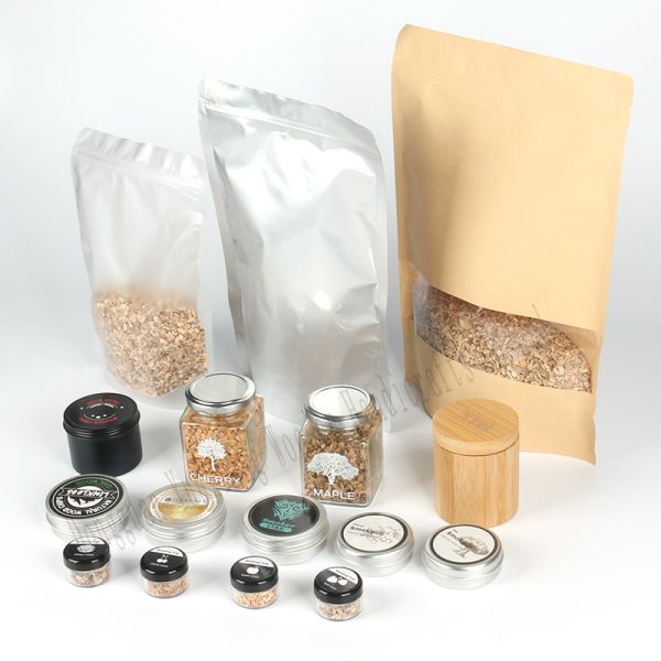 Chips de madera personalizados para fumar whisky bourbon BBQ 12 tipos