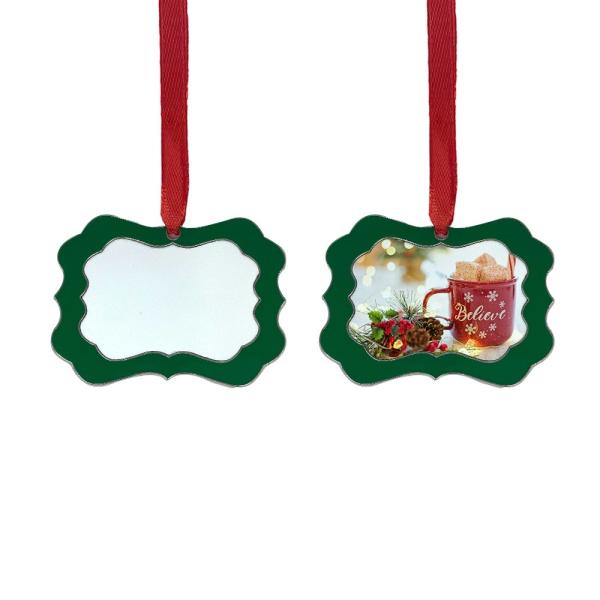 Custom Sublimation Blank Christmas Ornament Polygon Hanging Christmas Tree Ornament Decorations Pendant