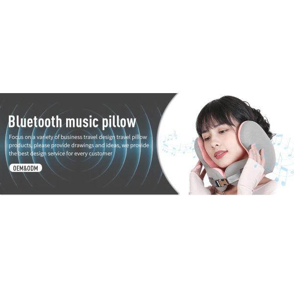 Memory Foam Neck Pillow with Bluetooth Music Function and Celebrities Pattern Design