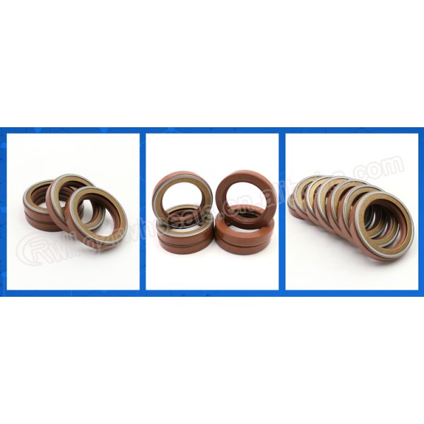Rubber / FKM TCN Hydraulic Oil Seal Brown Color For Excavator