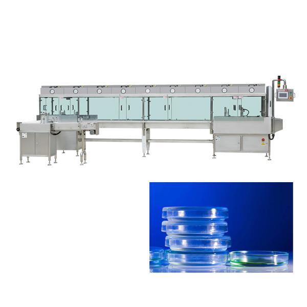 Máquina automática de llenado de placas de Petri 6000BPH para laboratorios de microbiología