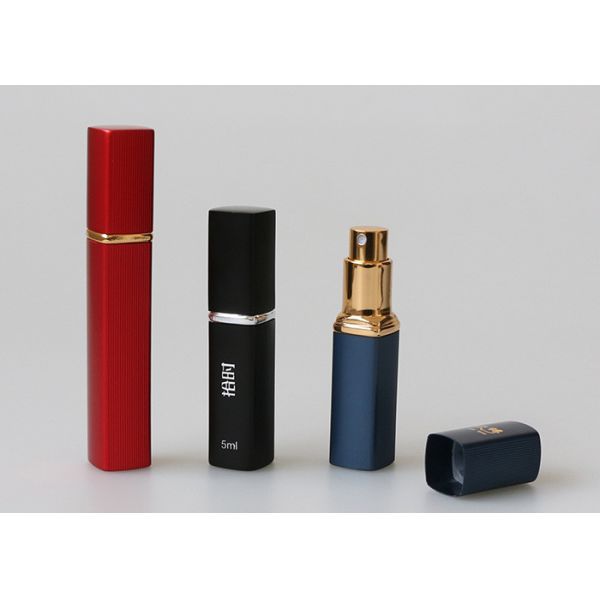 Выгравированный пинком стеклянный атомизатор духов перемещения разливает прямоугольную форму по бутылкам 12ml