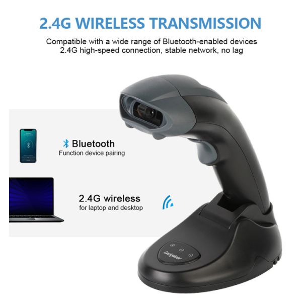 Беспроводной Imager CMOS блока развертки штрихкода Bluetooth 1D 2D с поручая основанием/стойкой