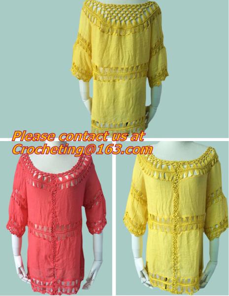 Knitted, Crocheted, Tassel, wear, tops, Cover Ups, Dress Tops, tassel, knitted, Boho