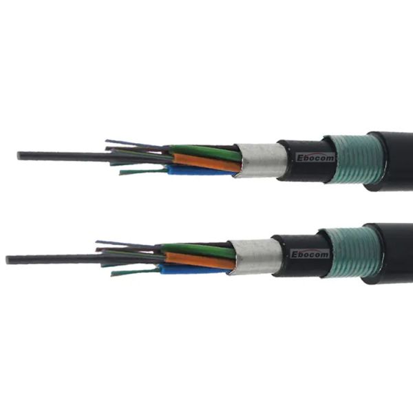 Direct Buried GYTA33 Armored Fiber Optic Cable with Steel Wire Armour and Single Mode Fiber for Outdoor Use