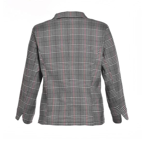 Multi Stripe Ladies Formal Blazers , Long Sleeve Meeting Wear Female Formal Coat