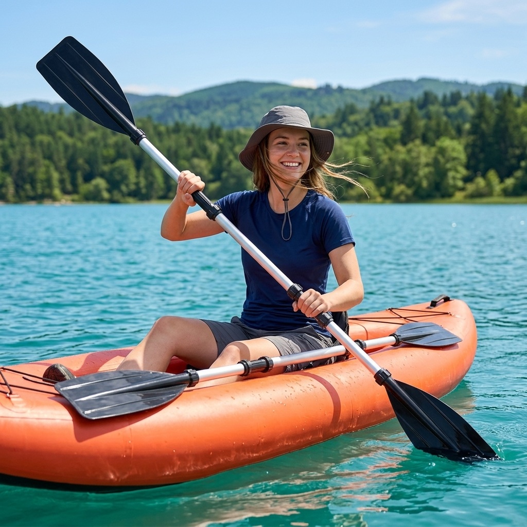 Paddle Wholesale Outdoor Water Sports Aluminum Alloy Rowing Paddle Kayak Inflatable Boat Hand-cranked Thickened Oar Paddleboard