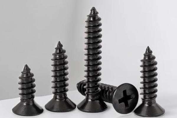 M4 M16 aço carbono para parafusos de escoamento de cabeça plana de classe 4.8 grau 8.8 preto