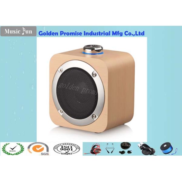 1200mA Battery Wooden Bluetooth Stereo Speakers 76mm Horn RoHs Certificate