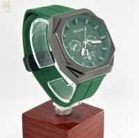 Relógio de luxo para homens impermeável luminoso automático lua data silicone lazer quartzo relógio para homens