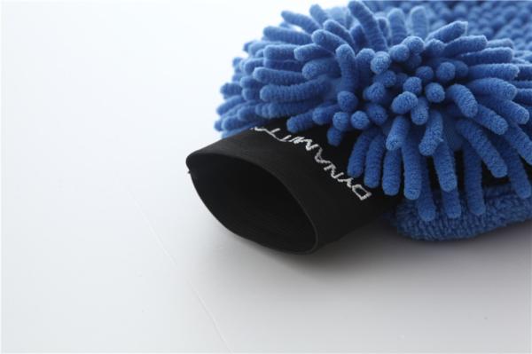 Blue color microfiber plush chenille car cleaning detailing house cleaning wash mitts/gloves