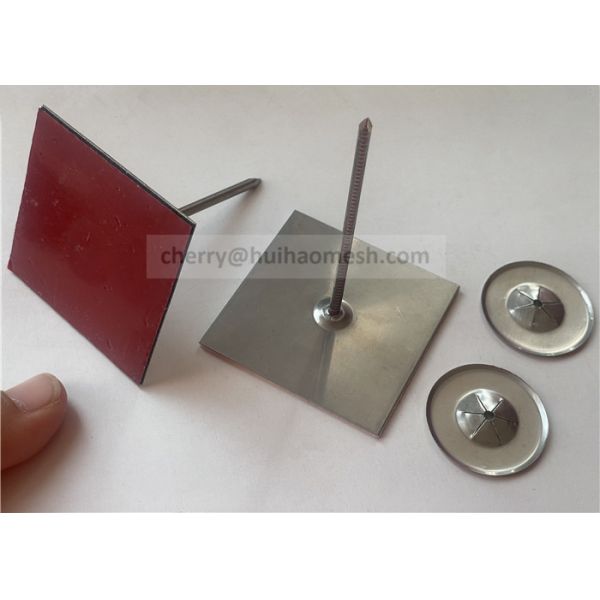 Rockwool Insulation Fixing Self Adhesive Insulation Stick Pins 12Gauge 1-1/2 With square lock washer