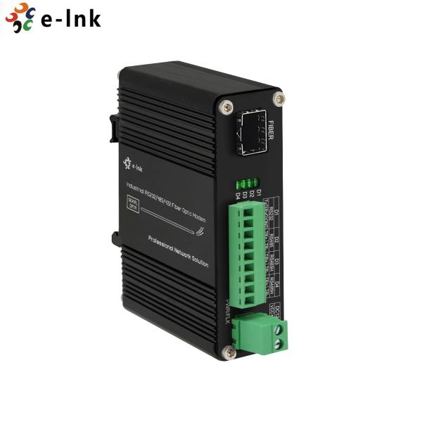 DC12 - 48V Fibra Óptica Modem Industrial Serial RS232 RS485 RS422 SFP Conversor de Mídia de Fibra