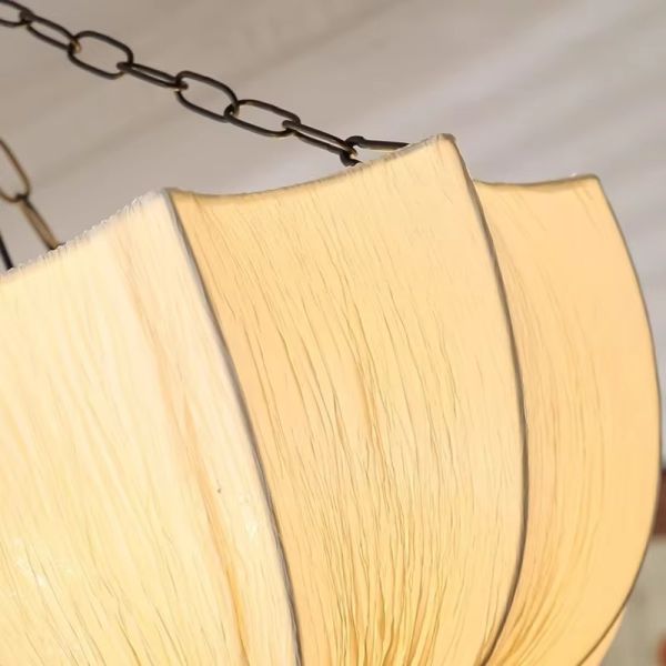 Living Dining Room Chandelier Lighting Wabi Sabi Retro Fabric Pendant Lights (WH-VP-308)
