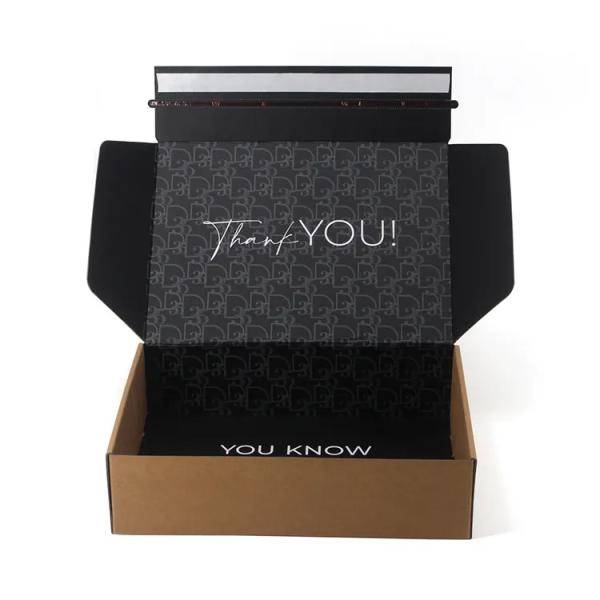 Kraft Corrugated Shipping Eco Friendly Easy Tear Trip Zipper Mailing Custom Mailer Boxes Paper Packaging