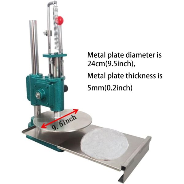 22CM Stainless Steel Commercial Dough Crepe Pizza Crust Press for Bakery Equipment