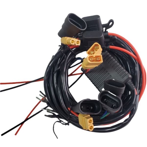 Automotive LED Headlight Harness 12V 40A Dual Relay 280W PVC Insulation
