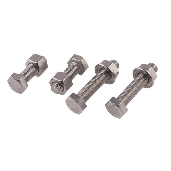 Stainless Steel ANSI/ASME M8 Hex Head Bolt Grade 4.8/ 8.8/ 10.9/ 12.9 Half Thread Bolt And Nut Pernos Din 931 Zinc Finish