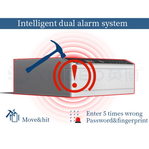 Leather-Covered Small Jewelry Safe Box with Auto Pop-up & Metal Sliding Rail