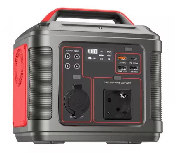 300W Emergency Power Supply Back-Up Source Battery 300Wh Pure Sine Wave Portable Power Station Outdoor Power Supply