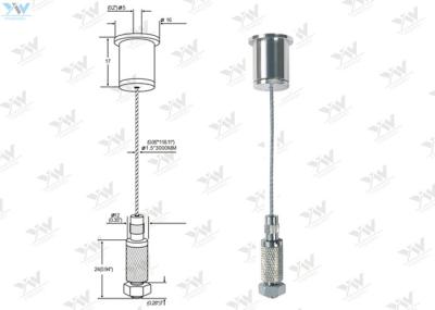 High Precision LED Panel Suspension Kit / Brass Cable Gripper With Safety Lock