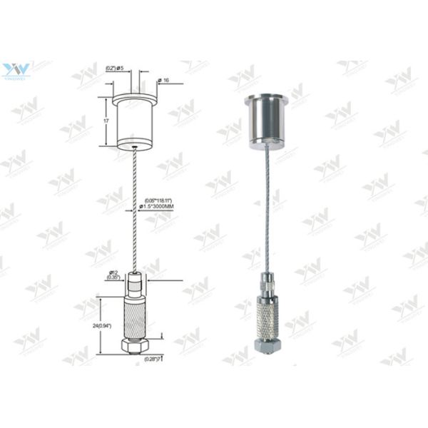 Набор подвеса панели СИД высокой точности/латунный Гриппер кабеля с замком безопасности