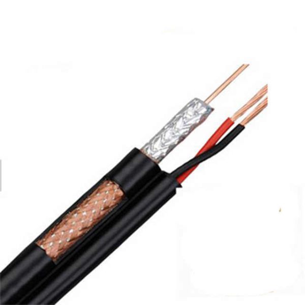 30 AWG Black Power PVC Copper Conductor Electrical Power Coaxial Electric Cable